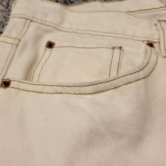 BDG Cowboy Jeans Cream White Denim Baggy Bootcut Size 31 - Picture 6 of 9